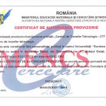 Foto certificat autorizare